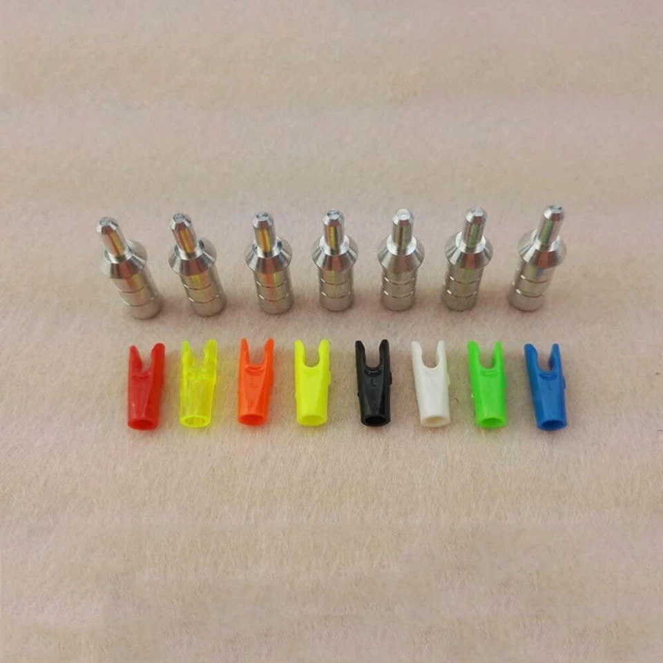 50pcs Arrow Aluminum Nock Pin Needles Plastic Tails Archery Arrow Shaft DIY - Image 4 of 4
