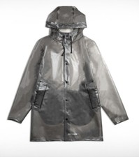 Stutterheim Jacket Extra Small Clear Hooded Stockholm Smoke Transparent