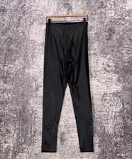 New Commando Leggings Large Womens Black Vegan Leather Perfect Control