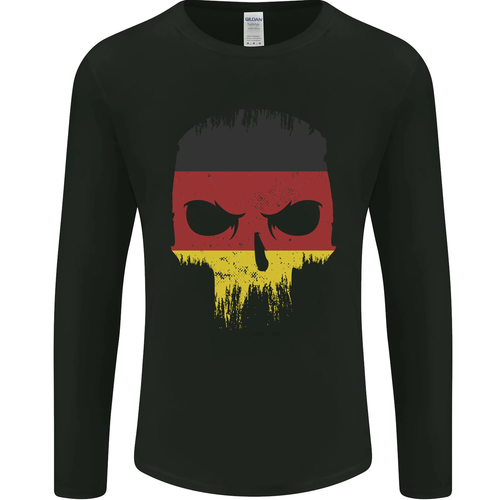 Germany Skull German Gym Biker Flag Mens Long Sleeve TShirt eBay