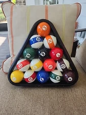 Antique Rack Of Balls? Pool Man Cave Item Vintage Glossy Finish Hangable 👌 