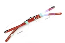 AIRLOCK POWER 203 001 Black / Terra 52-18-140 Rimless Frames TITANIUM O616