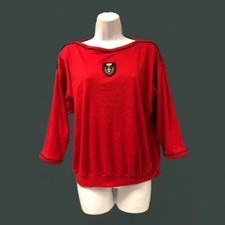 VINTAGE LAND’n SEA Nautical Cruise ware Red Top USA MADE WOMENS Small