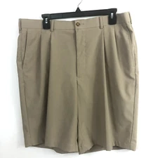 Men's Pro Tour Tan Pockets Golf Shorts Size 36 Waist 39 in Inseam 10 in Rise 12