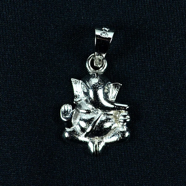 925 Sterling Silver Ganpati Ganesh Ji Pendant Charm Religious