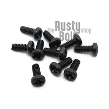 M2 x 5mm, Phillips Pan Head Screws, 18-8 Stainless Steel, Black