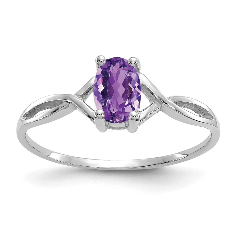 14k white on sale gold amethyst ring