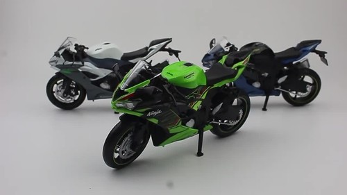 1:12 Kawasaki Ninja ZX-6R Motorcycle Model Diecast Toys for Boys Gifts Green - Video 1 of 1
