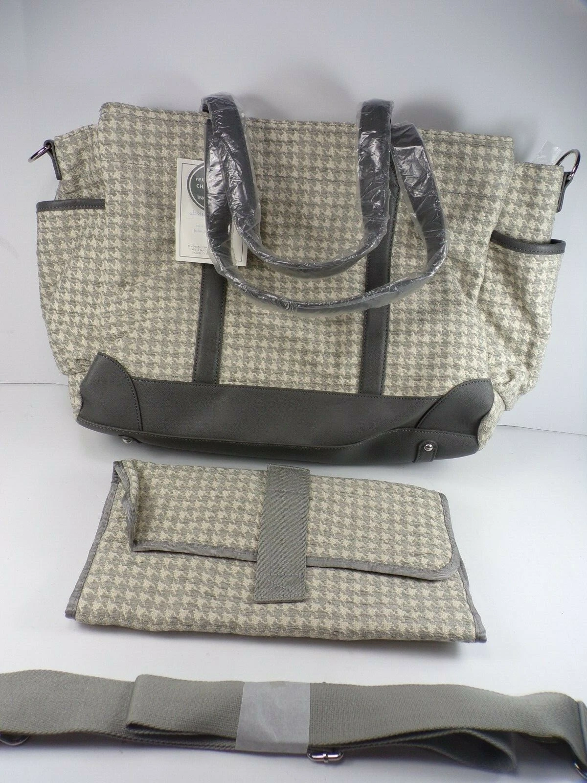 Pottery Barn Kids Baby Houndstouth Classic Diaper Bag #6091