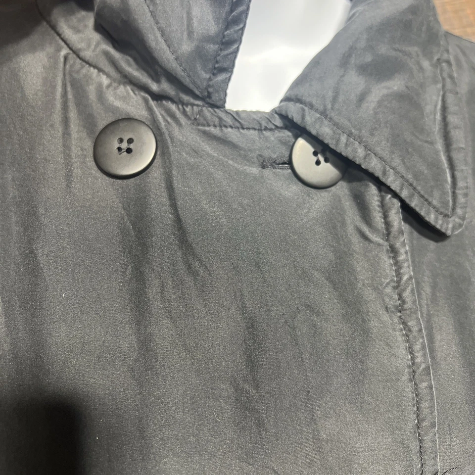 Abrigo deportivo Selene chaqueta seda caparazón suave para mujer doble pecho cuello negro Foto 4 de 4