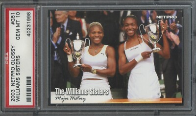 2003 NetPro Glossy #G-51 Serena Williams / Venus Williams PSA 10