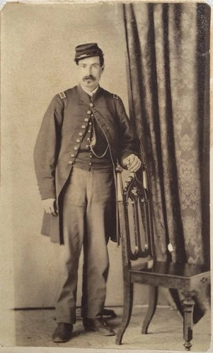 Civil War Union Officer Soldier PHOTO CDV Photograph Jackson Michigan