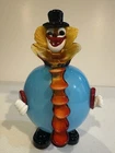 Vintage Murano Glass Fat Belly Clown Figurine Italy Rare GLOWS 8" Excellent