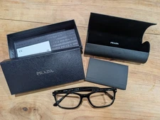 PRADA PR14WV 1AB101 Black Unisex Eyeglasses - Demo Lenses - Brand New In Box