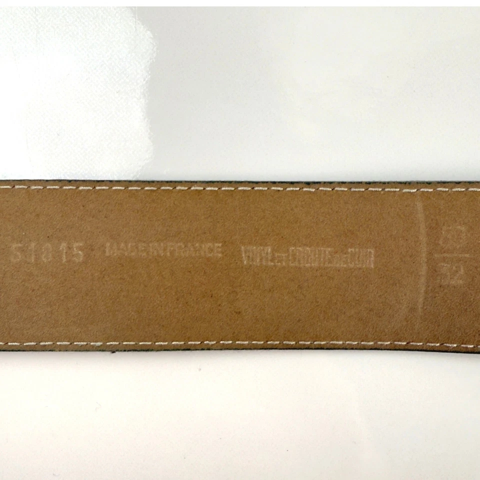 Cinturón verde con hebilla de cuero dividido guijarro parís de colección 80/32 Foto 4 de 4