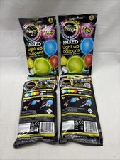 LED Light Up Balloon Bundle Lot of 4 Mixed Color Party Balloons Birthday New