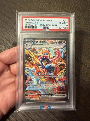 2024 POKEMON TWM EN-TWILIGHT MASQUERADE #214 GRENINJA EX PSA 10