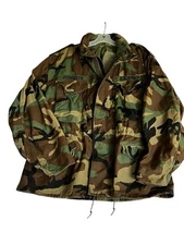 MIL-TEC Military Cold weather Heavy Camo Field Jacket With Zip Hood Mens Large