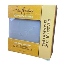 SHEA MOISTURE Raw Shea Butter Rhassoul Clay Shampoo Bar Organic 4.5 Oz Made USA
