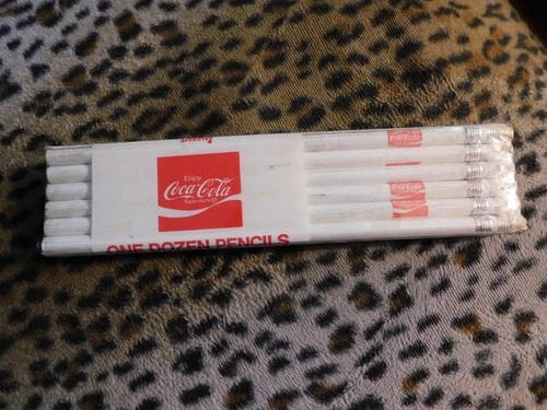Vintage Coca Cola 12 Pack of Pencils " sealed in orig cellophane-  ENJOY coca