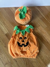 Pumpkin Baby 0-6 Months Plush Pullover Stuffed Pumpkin Halloween Costume
