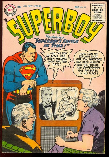 Superboy #53 Nice Early Silver Age Vintage Superman DC Comic 1956 FN-