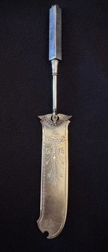 Isis by Gorham Sterling Silver Bright Cut Fish Knife Gold Washed 8 1/4" 1870
