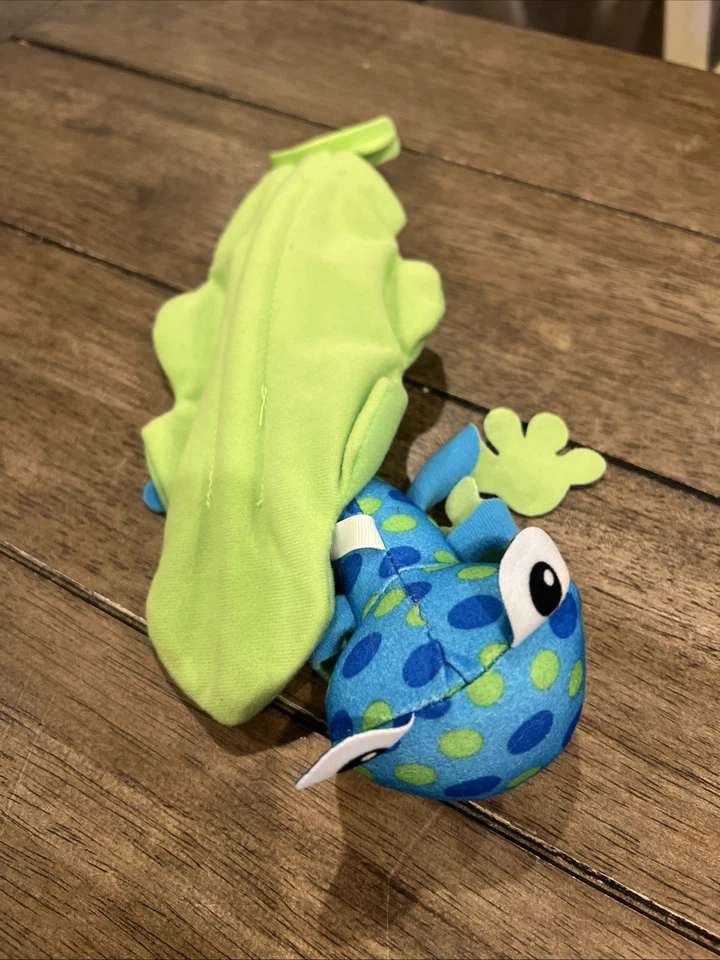 Fisher Price Rainforest Jumperoo peça de reposição pendurada folha verde sapo azul - Imagem 4 de 4