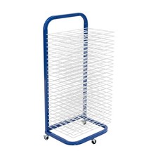 25-Shelf Mobile/Wall Mountable Art Drying Rack for Art Studios Classrooms, ...