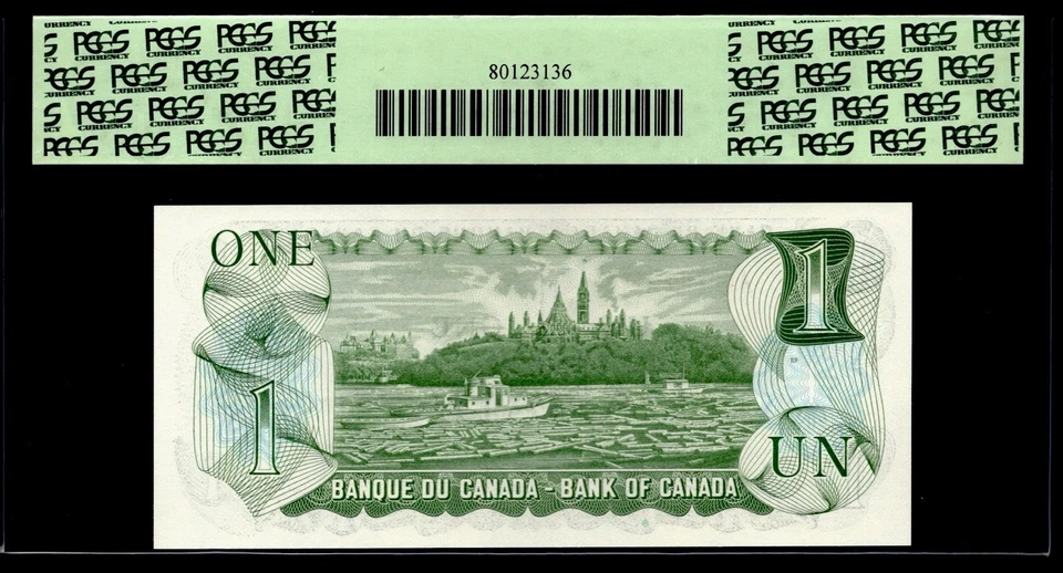 CANADA 1973 $1. Pick: BC-46b. PCGS Graded: 68 PPQ. LOW RUN, ALM PREFIX, TOP POP - Image 2 of 4