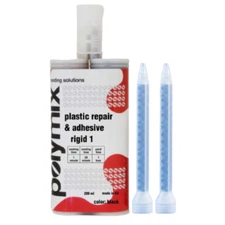 Polymix Black Automotive Rigid Plastic Repair & Adhesive Cartridge 200ml