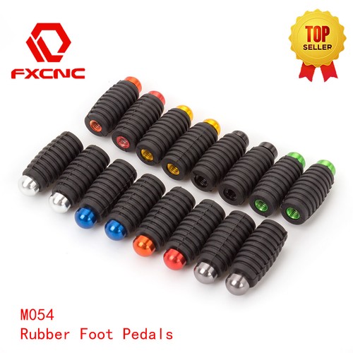 Universal Motorcycle CNC Rubber Aluminum Footrests Footpeg Pedals Rearsets - Picture 3 of 19