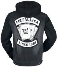 Metallica Vintage Ultra Rare Jacket Licensed Metallica Denim  Battle Vest Hoodie