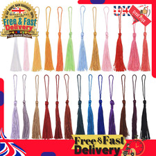 100 PCS Silk Tassels / Tassles 8cm - Many Colours Craft Decor Bookmarks UK Fast