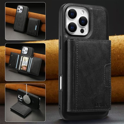Cartera Magnética Desmontable De Lujo Flip Cover Funda De Cuero Para Móvil iPhone - Imagen 12 de 19