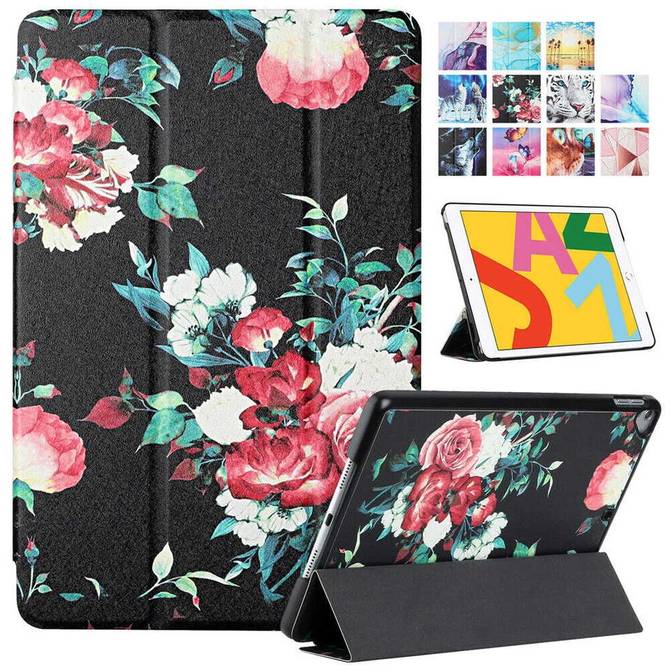 Case Protective Leather Cover For iPad 9.7" 5/6th iPad 10.2" 7/8/9th Gen Tablet - Image 2 of 2