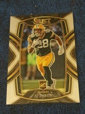 2020 Select AJ Dillon Club Level Silver Prizm Rookie Card RC #265 Packers . rookie card picture