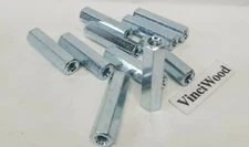 (10) 1/4 -20 x 1 3/4" , 7/16" wide. Hex Rod Coupling Nut, Zinc. Quality hardware