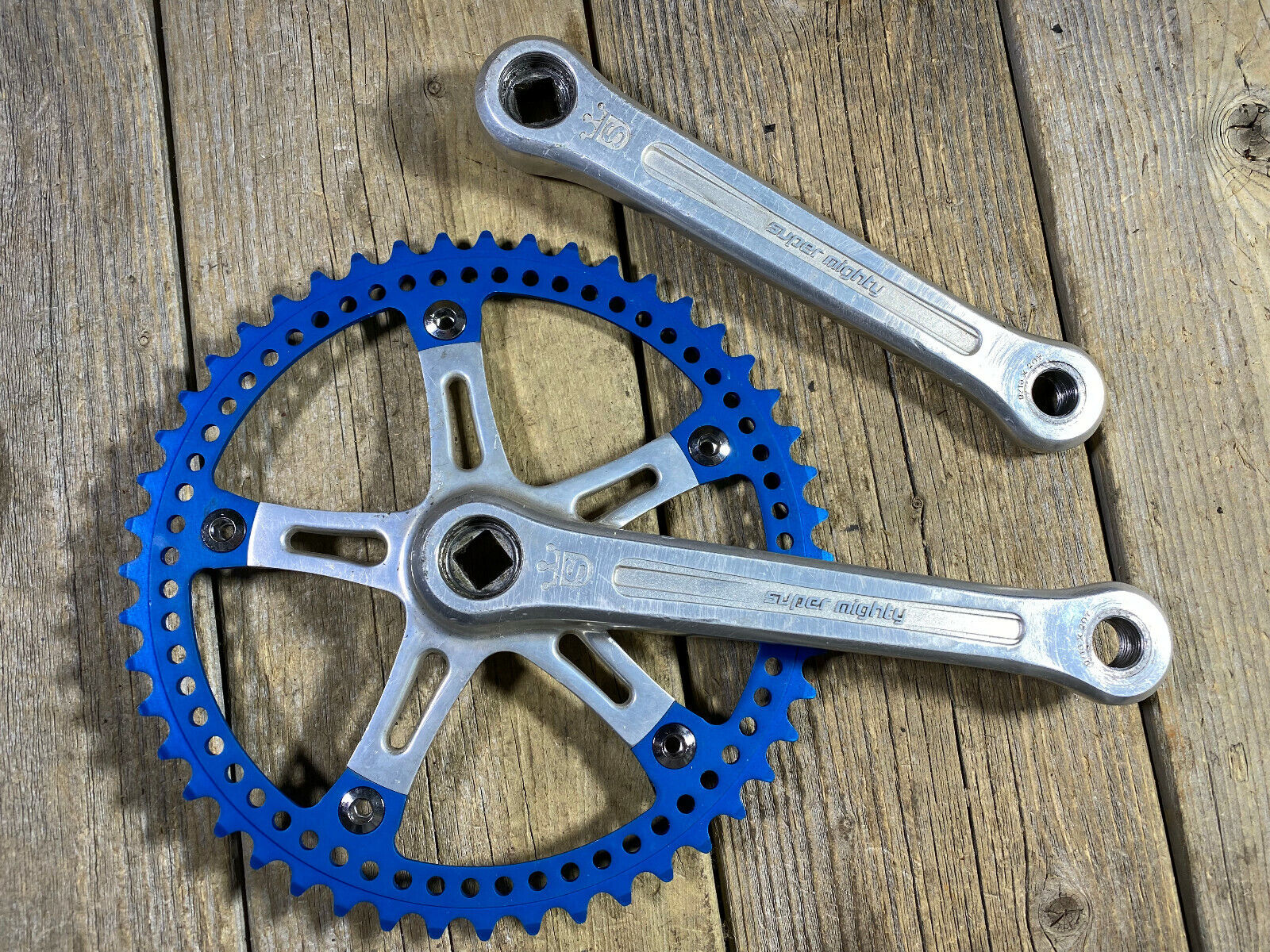 .OLD SCHOOL BMX MX SUGINO SUPER MIGHTY CRANKSET 170MM CRANK 48T CHAINRING