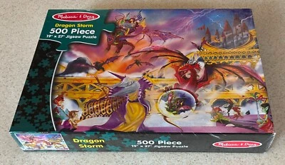 DRAGON STORM (Melissa & Doug) -- 500 Piece Jigsaw Puzzle -- Fantasy -- SEALED - Image 1 of 2