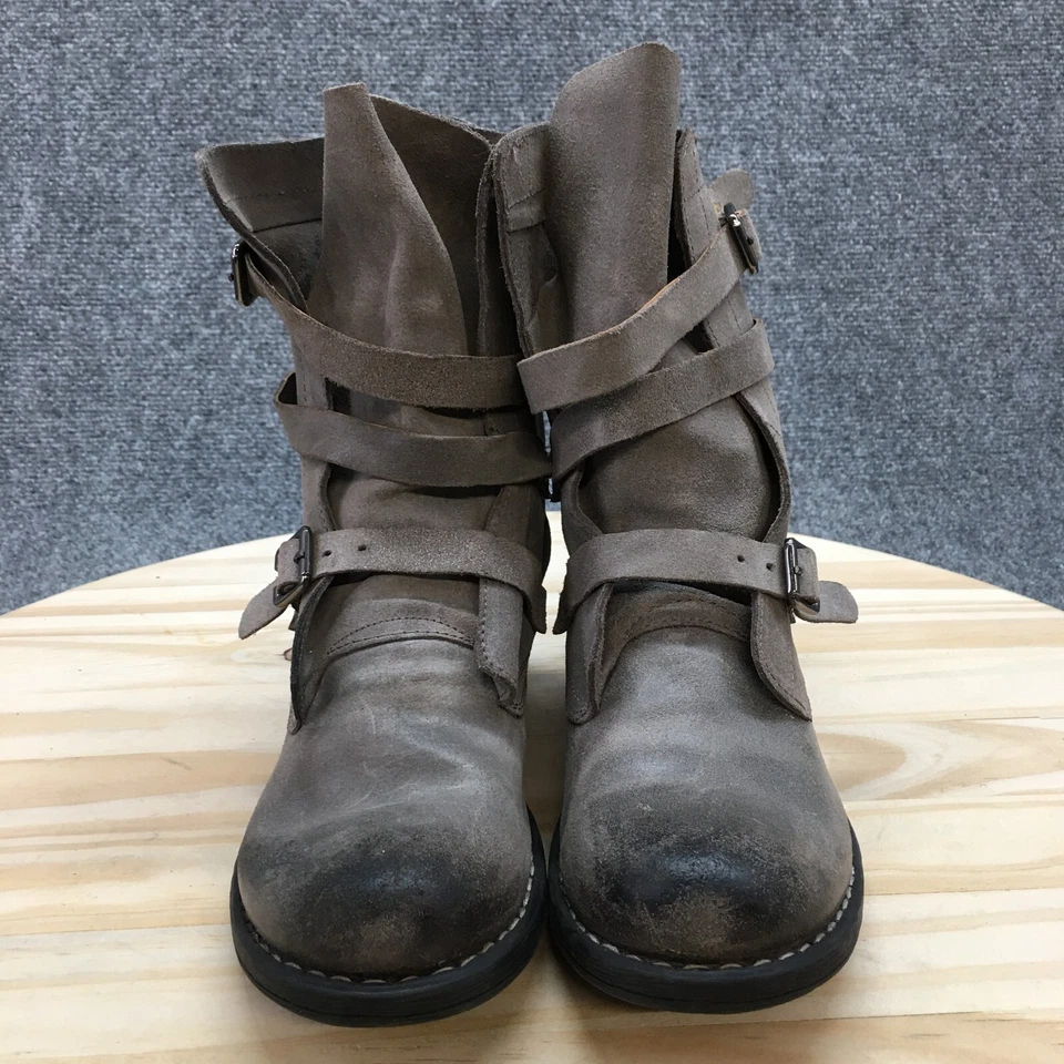 Botas Diba para mujer 7,5 True Joyce botines holgados grises hebilla de cuero tacones cubanos Foto 4 de 4