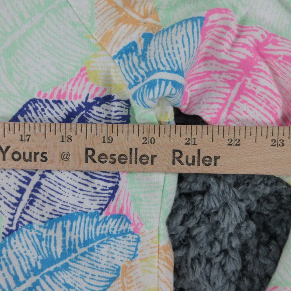 OFF WHITE Felpa con cappuccio Sun Bay donna grande Petite Off bianca verde floreale manica lunga zip intera