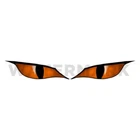 Burnt Orange EYES VINYL DECAL SET DRAGON MONSTER EVIL ( 4.5inch wide each eye )