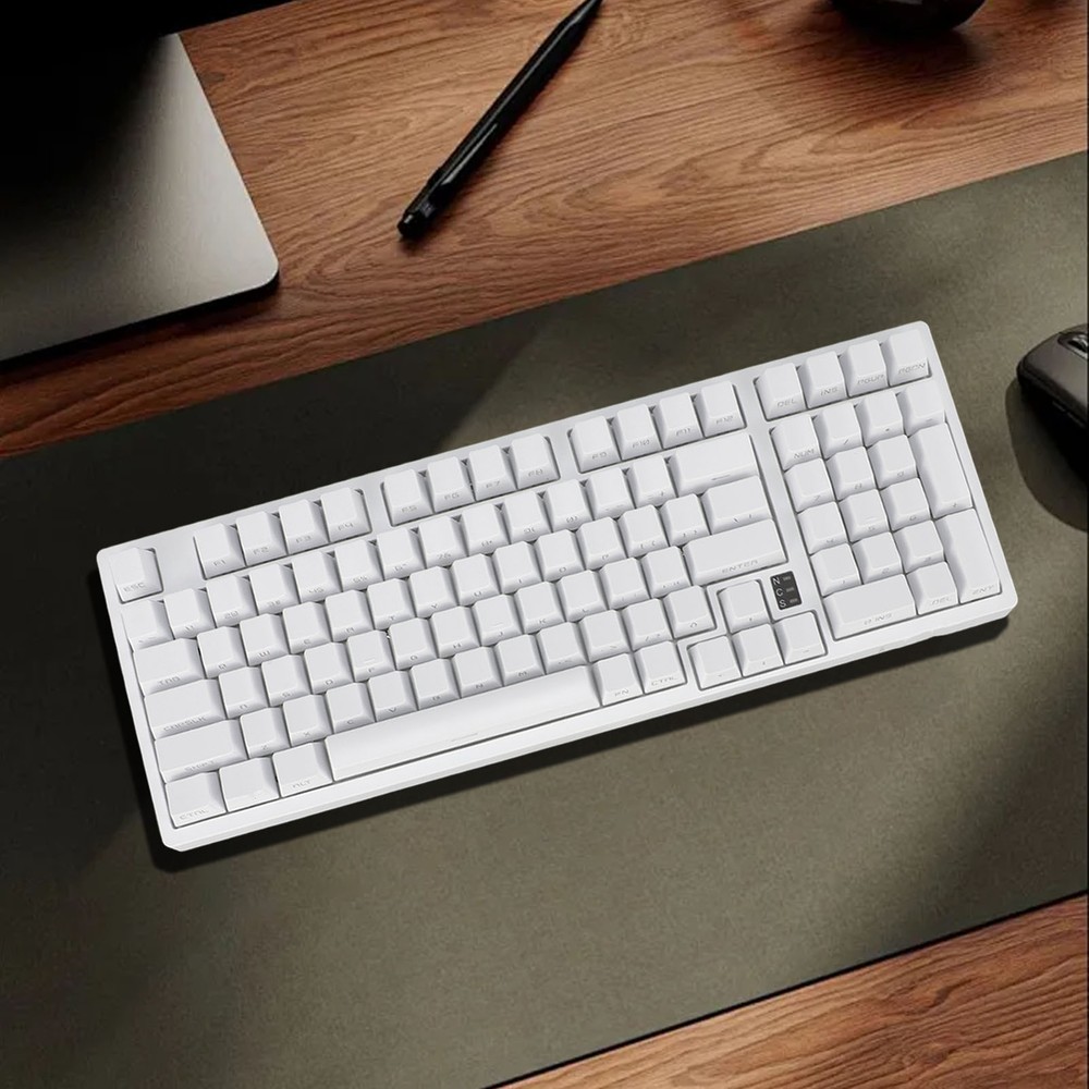 98-Key Wireless Mechanical Keyboard with 3-Mode Connectivity, Linear Switches, and RGB Backlight