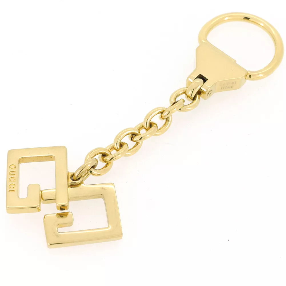 GUCCI Keychain G Mark Gold Hardware Authentic used T17131 eBay