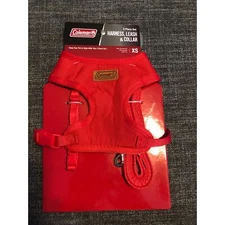 Dog xs Harness/leash/collar Red New 
