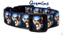 Gizmo/Gremlins dog collar handmade adjustable buckle 1" or 5/8" wide or leash 