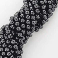 Black Tourmaline Beads Top Quality Natural Smooth round Gemstone 6Mm 8Mm 10Mm