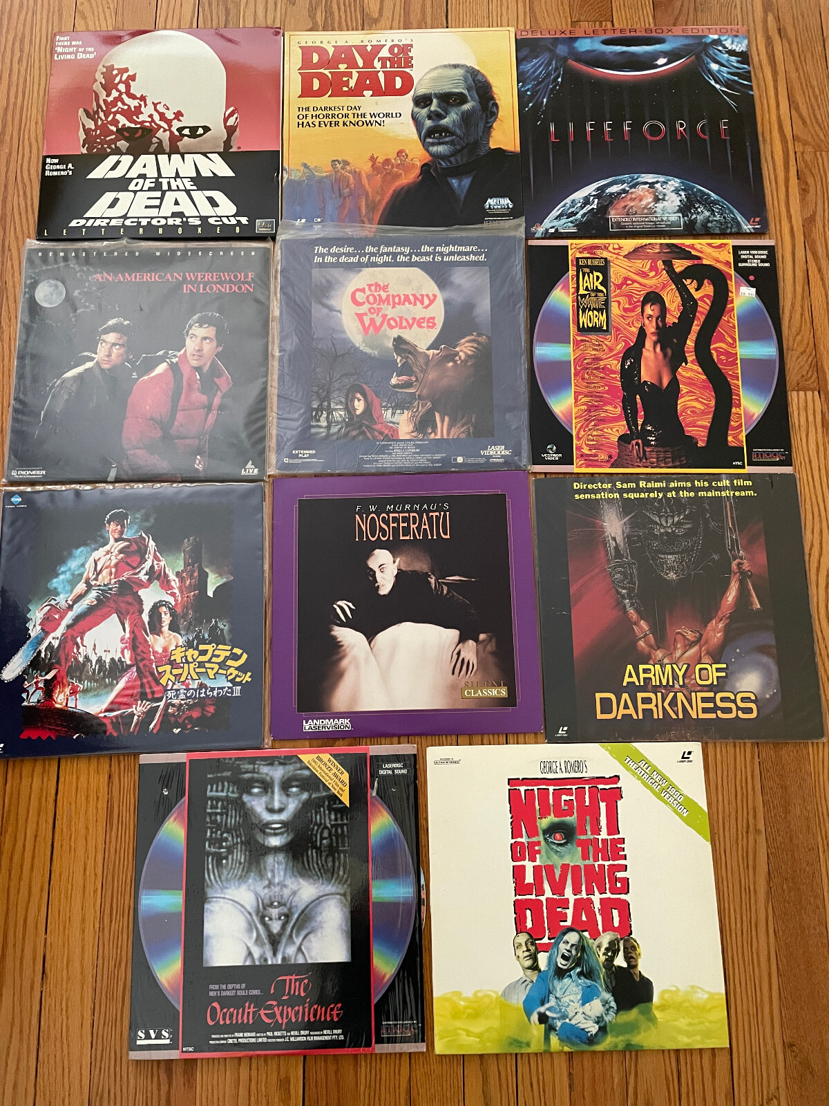 Lot of 11 Vintage Horror Laserdiscs Day of the Dead Army of Darkness