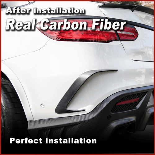 For Benz C292 GLE450 GLE63 Coupe 16-19 Real Carbon Rear Bumper Canards Fins - Bild 5 von 11